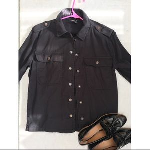 Black military-style jacket